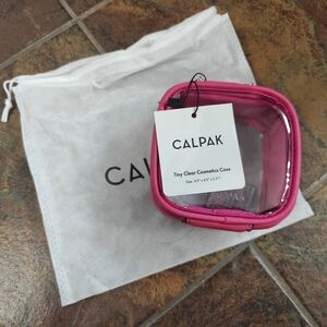 Calpak Pink Clear Cosmetics Case